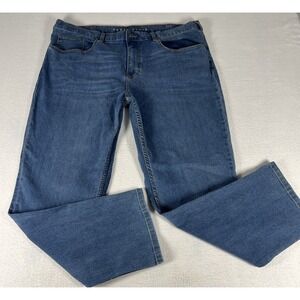 Perry Ellis Men's 40x30 Slim Fit Stretch Jeans Blue Medium Wash Denim 5 Pocket